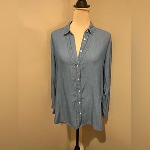 LOFT Softened Denim Shirt, Medium
